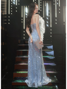 Fancy Damigella D'onore Delle Donne Sexy Vestiti Da Usura Del Partito Nero <span class=keywords><strong>Abiti</strong></span> Da Sera di Cerimonia Nuziale Delle Donne Sexy Senza Maniche <span class=keywords><strong>Abiti</strong></span> Reggiseno - Product Image 4