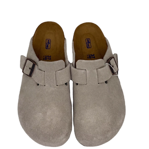 Vente Flash Sabots Style Boston Unisexe en Cuir Véritable avec Semelle en Liège SOFTFootbed, Boucle Réglable, Mules à Enfiler – Vente en Gros Directe Usine - Product Image 1