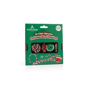 Juego de juguetes para masticar para perros, 5 uds., interactivos para perros pequeños y medianos, entrenamiento, dentición, juego, juguete para mascotas navideño - Product Image 1