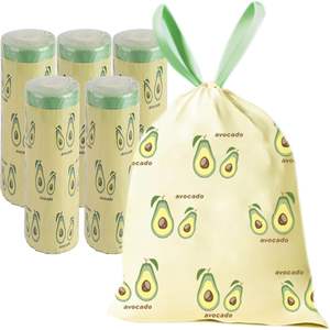 Huamaohengchun - Bolsas de Basura con Cordón de 75 Unidades, 4 Galones, 1.1 Mil de Grosor, LDPE, para Baño, Cocina, Dormitorio, Oficina, Inodoro, Hogar - Product Image 1