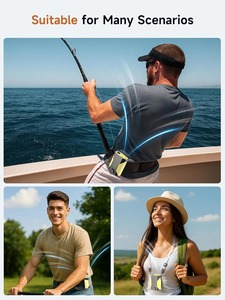 Portable Waist Fan Clip on Belt Adjustable Wearable Personal Cooling Fans Rechargeable <b>Battery</b> <b>Operated</b> Hands-Free Hanging - Product Image 5