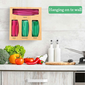 Ziplock-organizador de almacenamiento para cajón de cocina, bolsa de bambú, Compatible con Ziploc, <span class=keywords><strong>Solimo</strong></span> - Product Image 5