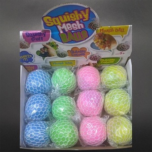 Pelota Antiestrés de Malla Colorida con Forma de Uva, Blanda y Agradable al Tacto, de Plástico y Goma, para Niños de 5 a 7 Años, Personalizable - Product Image 6