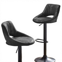 Tabouret haut de design nordique moderne, chaise de bar en tissu de luxe pour hôtel, chaise de comptoir pour événements, club, bar à domicile