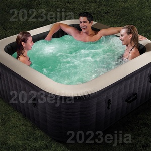 Bain à remous carré d'extérieur à prix de gros, température d'eau constante, <span class=keywords><strong>massage</strong></span> profond + fonctions bulles, modèle 4-6 personnes - Product Image 4