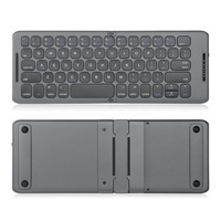 Keyboard Mini portabel, papan ketik gigi biru dapat dilipat nirkabel untuk Tablet Laptop desain sederhana bahan ABS antarmuka USB produk baru