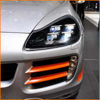 Kit de mise à niveau des phares à LED Matrix pour Porsche Cayenne 957 2007-2010, style 9YB, projecteurs avec feux de jour DRL, couvercle en fibre de carbone