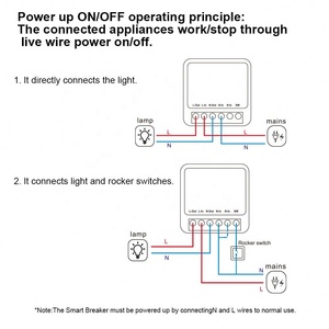 2 Bende 2-Way 16a Tuya Wifi Slimme Schakelaar Bedieningsschakelaar Mini Smart Breaker Smart Life Control Werk Met Alexa Google Home Alice - Product Image 5