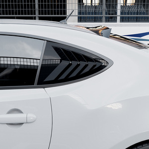 <b>Car</b> <b>Window</b> Louver <b>Decals</b> Piano Black Carbon Fiber Texture Adhesive ABS Body Stickers for Toyota GT86 Subaru BRZ Scion FR S - Product Image 3