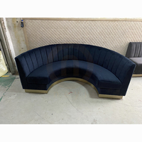 Fauteuil de restaurant, siège rond vert, canapé capitonné, dossier intérieur capitonné, velours de luxe, cuir PU, base en acier inoxydable BT619