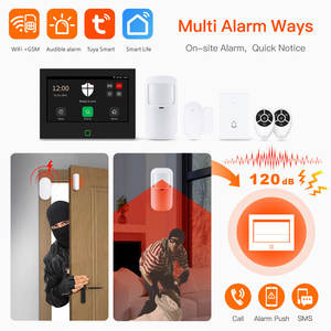 <span class=keywords><strong>Prix</strong></span> usine Tuya Smart WiFi 4G GSM Kit de système d'alarme domestique avec écran couleur de 7 pouces PST-H700-4GEU - Product Image 3