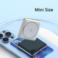 Nouvelle Offre 2025 : Mini Batterie Externe Magnétique 5000 mAh Type C à Charge Rapide Sans Fil pour Téléphones Samsung et Xiaomi, Matériau PVC Durable