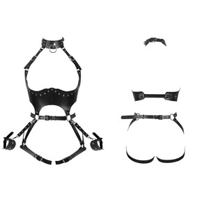 Beperkingen Voor Seksspeeltje Voor Vrouw Bdsm Met Leren Handboeien Sm Harnas Lingerie Kit Volwassen Sex <span class=keywords><strong>Bondage</strong></span> Voor Koppels - Product Image 4
