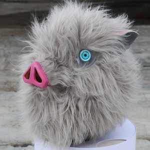 Masque de visage de cochon Demon Slayer Inosuke Hashibira, taille unique, accessoire de costume de cosplay, accessoire de fête d'Halloween - Product Image 1