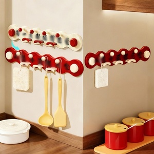 Custom Logo/Color Powerful Door Back Bedroom Suction Cup <b>Hook</b> Cute Round Long Row <b>Hook</b> for Multiple Scenes for Household - Product Image 5