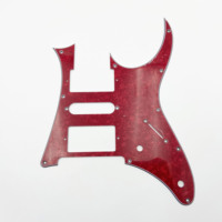 Guitare électrique IB 7V HSH avec pickguard en celluloid à trois couches, 10 trous, panneau avant anti-rayures en nacre pour guitare électrique