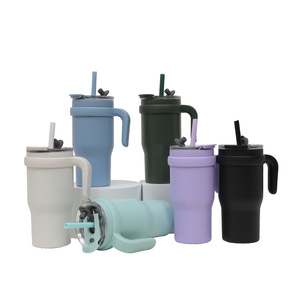 Stainless Steel Tumbler 304 Insulated With Handle Outdoor <b>Portable</b> Travel Cup Double Wall <b>Vacuum</b> Insulated 12-24 Hours - Product Image 3