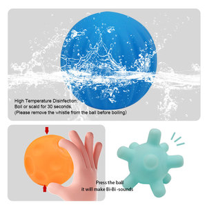 Boules sensorielles en silicone pour bébé, sans BPA, <span class=keywords><strong>6</strong></span> pièces, à picots, à mâcher, à presser, souples, pour la préhension, entraînement de la perception tactile - Product Image 4