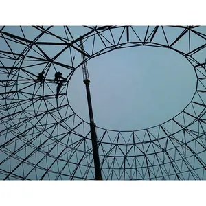 Low Cost Space Frame Prefab Dome Steel Glass Dome Roof Structure