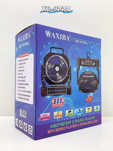 ELETREE-Ventilador BT multifunción recargable con energía solar <span class=keywords><strong>FmRadio</strong></span>, dispositivo de radio - Product Image 6