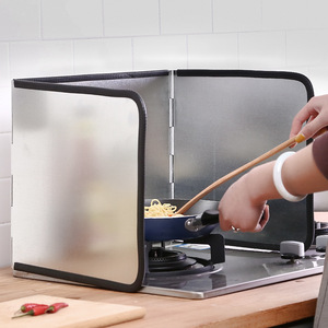 Cuisinière à gaz déflecteur d'huile en feuille d'aluminium, cuisine <span class=keywords><strong>lavable</strong></span>, sauté, éclaboussures d'huile, plaque d'huile d'isolation de fumée - Product Image 5