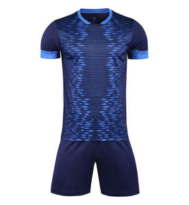 Унисекс изготовленный на заказ 100% полиэстер дышащий желтый футбольный комплект из Джерси и шорты сделано в Китае для футбольной практики для взрослых - Product Image 4