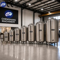 Tanque de Refrigeración y Conservación de Crema Antienvejecimiento de 30000L, Acero Inoxidable 316L, Grado Alimenticio, Aprobado por ASME y CE