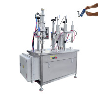 Máquina Llenadora de Latas Metálicas Semiautomática Eléctrica con Control PLC para Gel de Afeitar Cosmético, Alta Precisión, Ideal para Pequeñas Empresas