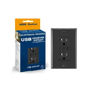 Smooth safety FTR20DC-3600 outlet socket receptacle to usb type c port charger power
