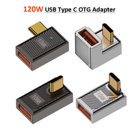 Adaptateur USB Type C OTG 120W, USB C mâle vers USB A femelle, connecteur de synchronisation de données, convertisseur de charge rapide pour MacBook