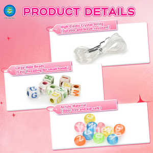 ชุดทำเครื่อง<span class=keywords><strong>ป</strong></span>ระดับลูก<span class=keywords><strong>ป</strong></span>ัด DIY สำหรับเด็กผู้หญิง ชุดลูก<span class=keywords><strong>ป</strong></span>ัดตัว<span class=keywords><strong>อักษร</strong></span>รัสเซีย ชุดทำสร้อยข้อมือ สร้อยคอ ของเล่นสำหรับเด็ก งานฝีมือสร้างสรรค์ - Product Image 3