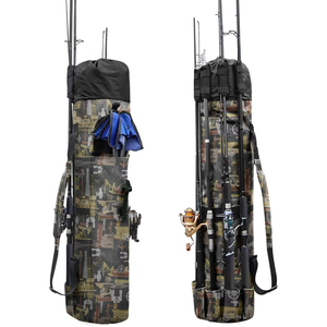Tackle Fishing Bag Holds 5 Poles Tackle Travel <b>Carry</b> <b>Case</b> Storage Bags Reel Organizer Bag Durable - Product Image 1