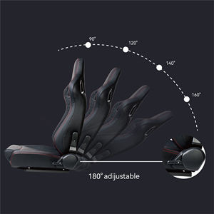 Sièges de voiture noirs GZYLC de haute qualité, sportifs, réglables, type baquet, pour la simulation de course, compatibles <span class=keywords><strong>BMW</strong></span> et Honda, en cuir - Product Image 6