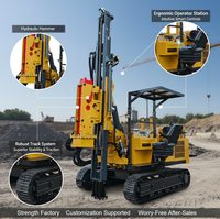 Pile driver solaire tout-terrain à chenilles |   Moteur puissant de 91 kW + télécommande |   Adapté aux conditions désertiques à haute température