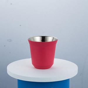 <span class=keywords><strong>Verre</strong></span> à café <span class=keywords><strong>Nespresso</strong></span> en acier inoxydable de qualité alimentaire de 80ml WISDOM - Product Image 3