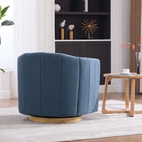 Nouveau fauteuil pivotant rembourré en chenille, base en bois massif, confortable, capitonné, pour salon et chambre à coucher