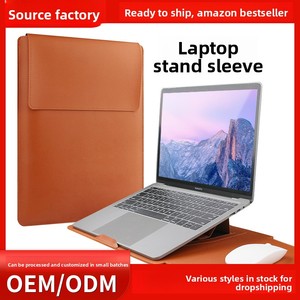Housse pour ordinateur portable pliable 3 en 1 en cuir PU avec support intégré, tapis de souris et tapis de bureau, compatible avec les ordinateurs portables de 13 à 16 pouces, pour la maison et le bureau - Product Image 5