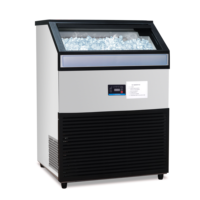 Machine à glaçons commerciale Wiberda BL-60 à refroidissement par air avec affichage numérique à température unique, en acier inoxydable, garantie 1 an