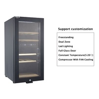 Vente en gros de cave à vin réfrigérée Foshan, 24 bouteilles, double zone, mini-réfrigérateur à vin électrique multifonctionnel