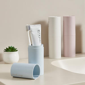 Moritaka Faction – tasse de voyage pour brosse à dents, boîte de rangement portable en plastique pour soins bucco-dentaires, pour adultes, format voyage - Product Image 1