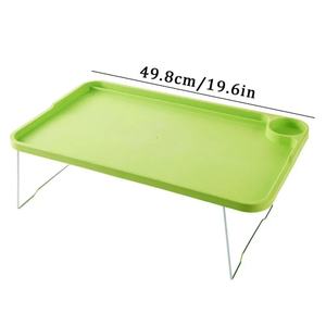 Table de lit pliable, table portable multifonction pour ordinateur portable avec support pour ordinateur portable et porte-gobelet - Product Image 6
