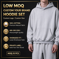 Ensemble de sweats à capuche surdimensionnés pour hommes, logo personnalisé, marque privée, streetwear, survêtement pour hommes