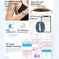 Montre connectée tendance 2025 pour femmes avec moniteur de fréquence cardiaque, d'oxygène sanguin, de tension artérielle et de sommeil