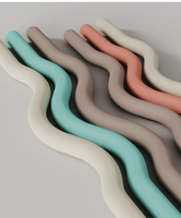 Barre de musculation à double extrémité, équipement de musculation, barre courbée enveloppée de silicone, barre de musculation en silicone, barre de musculation incurvée à double extrémité