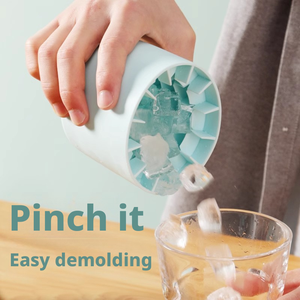 Moule à glaçons manuel en silicone réutilisable, écologique et portable, avec boîte et cuillère, pour la fabrication de glaces - Product Image 2