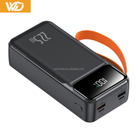 Chargeur portable avec câbles intégrés, Power Bank PD22.5W, 30000mAh, charge rapide, batterie externe pour téléphone portable, chargeur portable