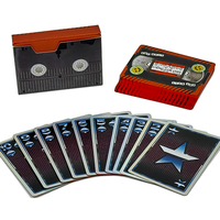 Cartes de jeu en plastique PVC de taille poker, personnalisées, colorées et portables