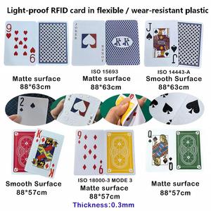 Elite Gambling Security Identification HF 13.56MHz Fast Response ISO 14443A Matte 88x63mm Custom Smart RFID <strong>Poker</strong> Playing Cards - Product Image 6