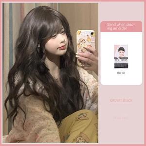 Nouvelle perruque pour femmes aux <span class=keywords><strong>cheveux</strong></span> longs, grosses vagues, boucles, ondulations de l'eau, simulation naturelle de Lolita, style de couverture complète de la tête douce - Product Image 6