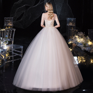 Corea style 2023 abito da sposa economico abiti da sposa slim grandi dimensioni per la sposa che indossa abiti da sposa - Product Image 4